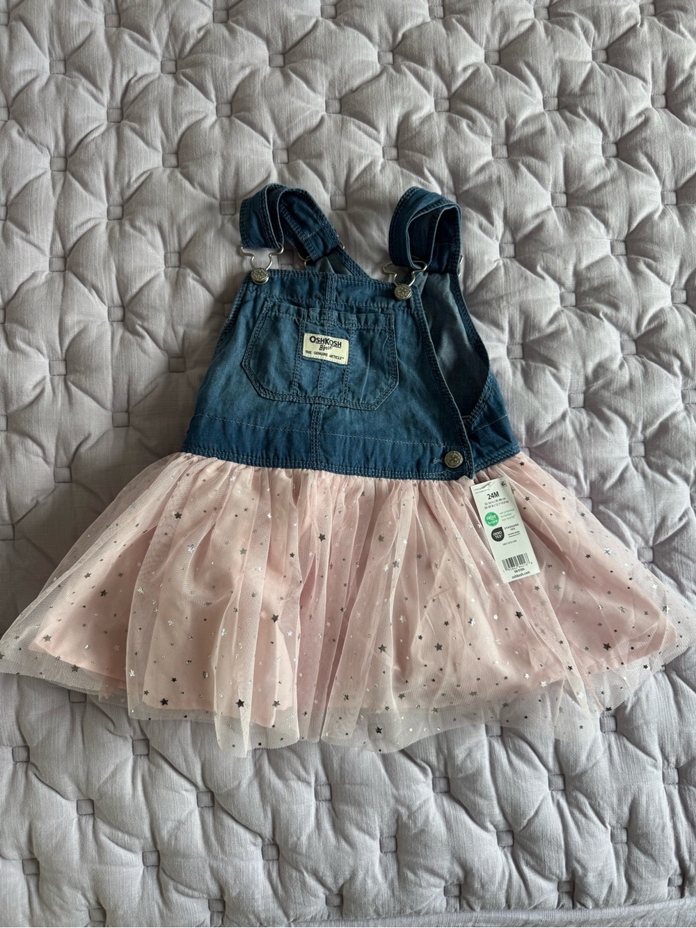 NWT OshKosh Girls' Pink Sparkle Skirt Dress